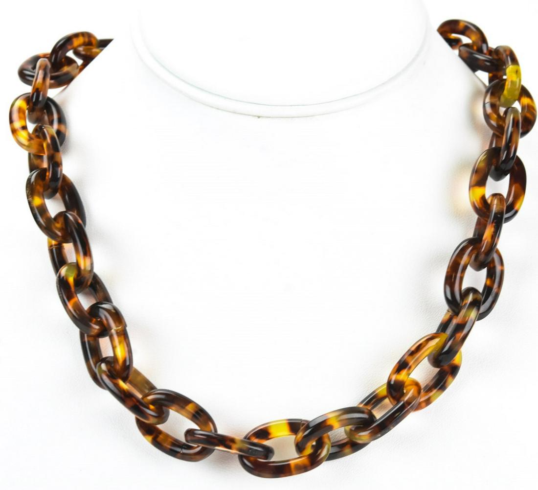 Vintage Faux Tortoise Shell Necklace (1 of 3)