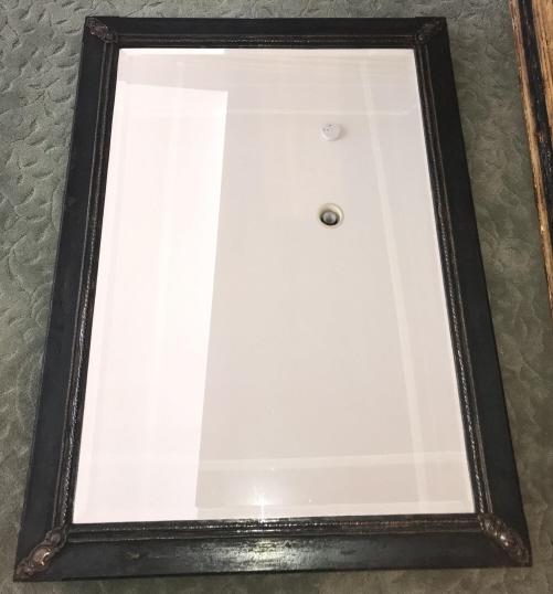 Large Contemporary Two Tone Metal Wall Mirror (1 of 3)