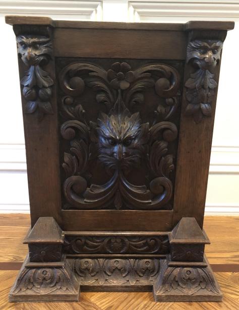 Gothic Revival Carved Umbrella Stand Gargoyles (1 of 5)