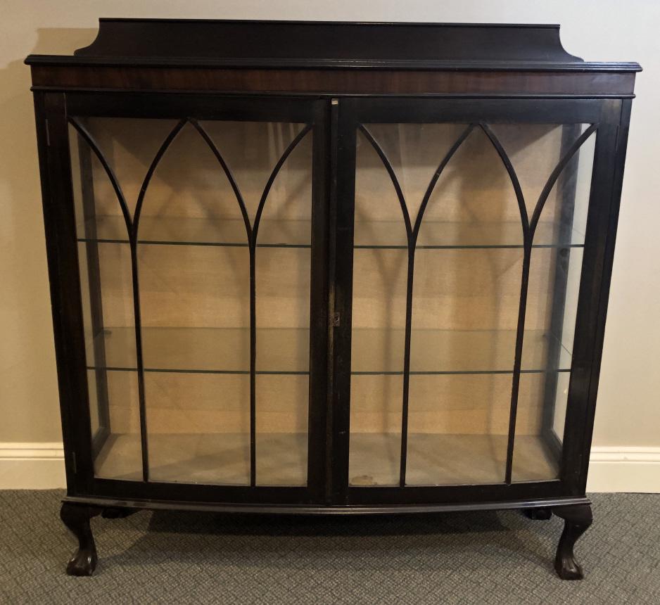 English Adams Glass Front Paned Cabinet (1 of 5)