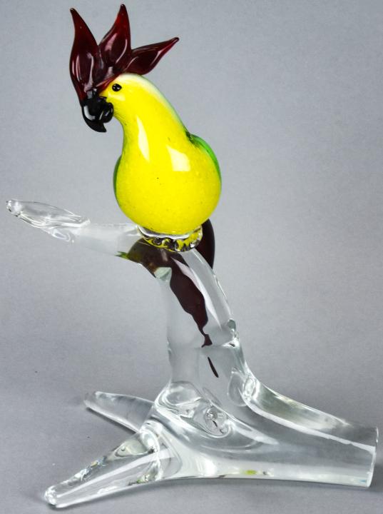 Murano Hand Blown Art Glass Bird Statue (1 of 5)