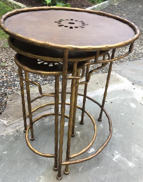 Contemporary Faux Bamboo Nesting Tables (1 of 5)