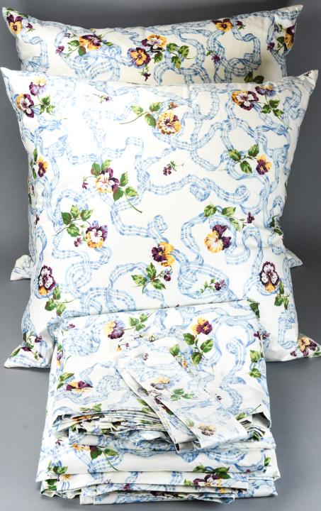 3 Pair Chintz Window Panels, Pair European Pillows (1 of 9)