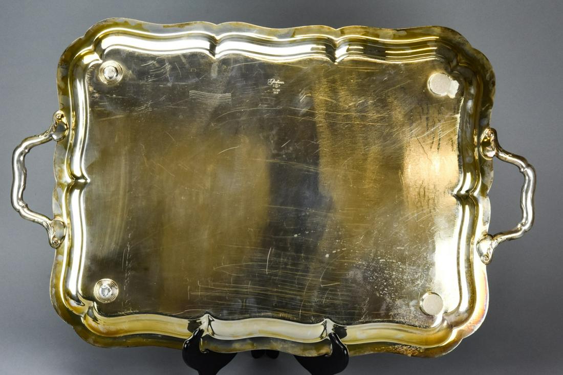 Vintage Large Gorham Monogrammed Silver Plate Tray (1 of 9)