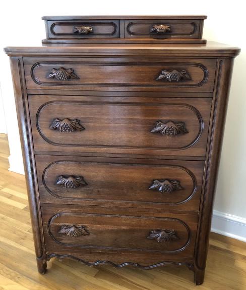 Cottage Victorian Black Walnut Carved Chest (1 of 7)