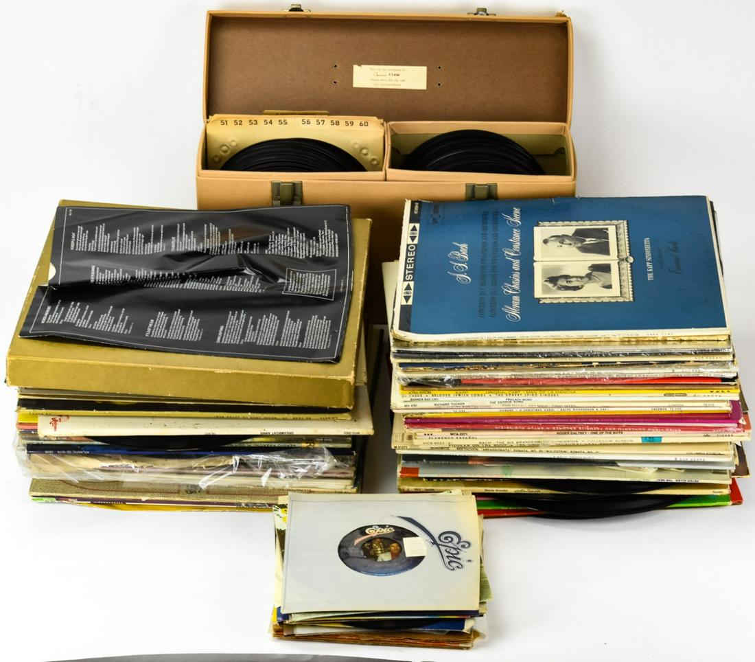 Box Lot of Vintage Record Albums / LPs & 45s (1 of 8)