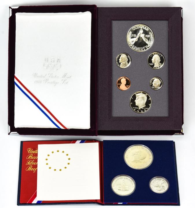 US Mint 1988 Prestige & Bicentennial Silver Sets (1 of 10)