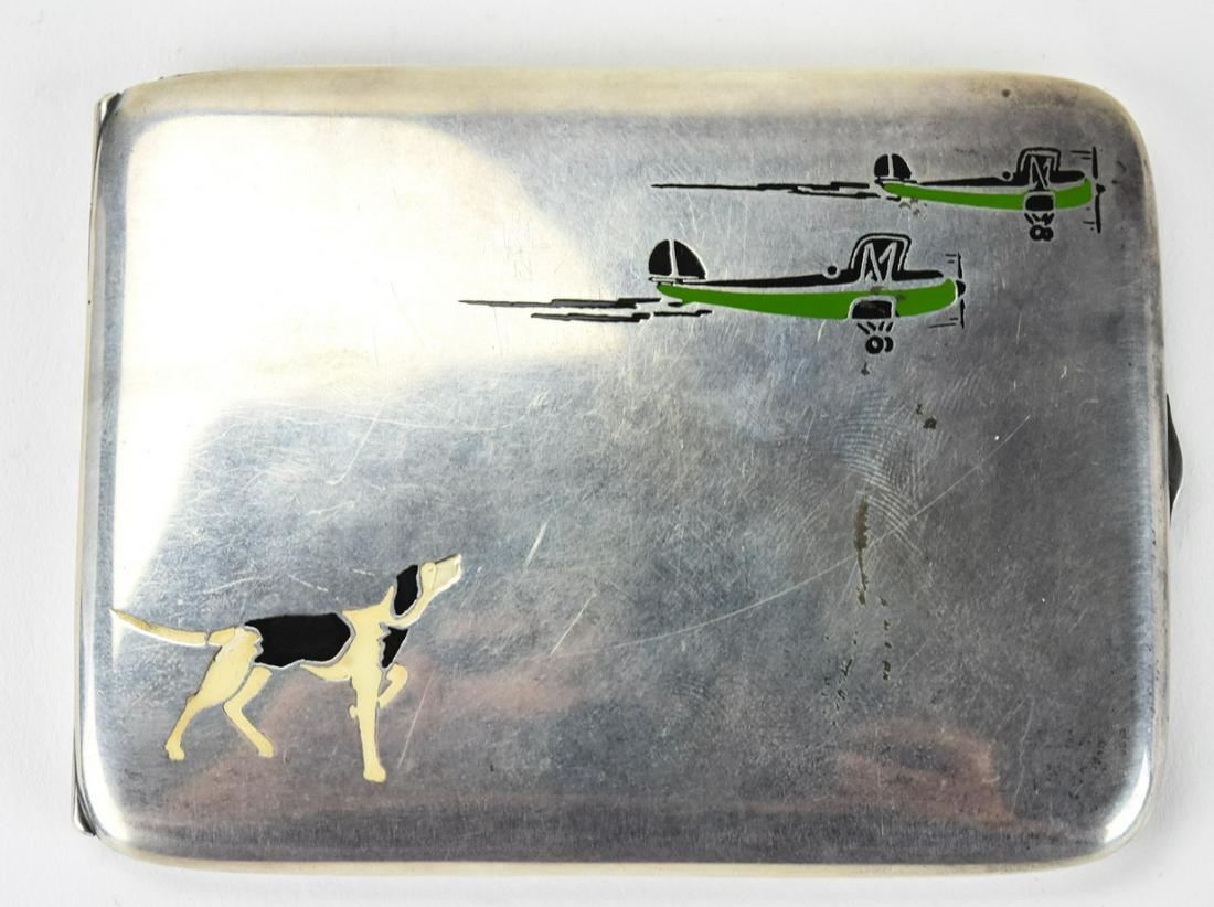 Antique Art Deco Sterling & Enamel Cigarette Case (1 of 5)