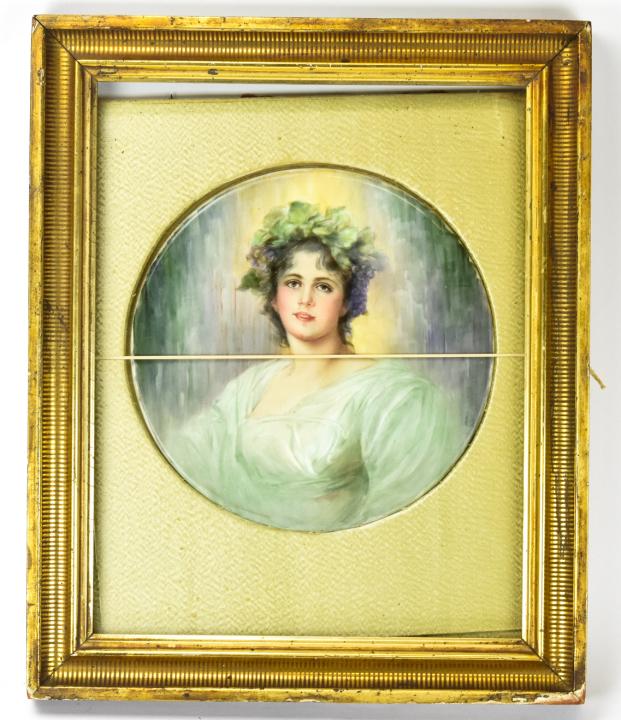 Hand Painted Antique Porcelain Plaque "Daphne" KPM (1 of 8)