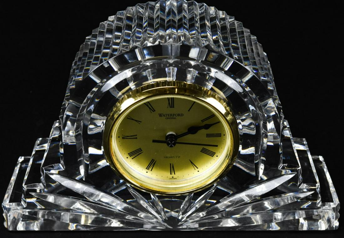 Waterford Art Deco Style Crystal Mantel Clock (1 of 6)