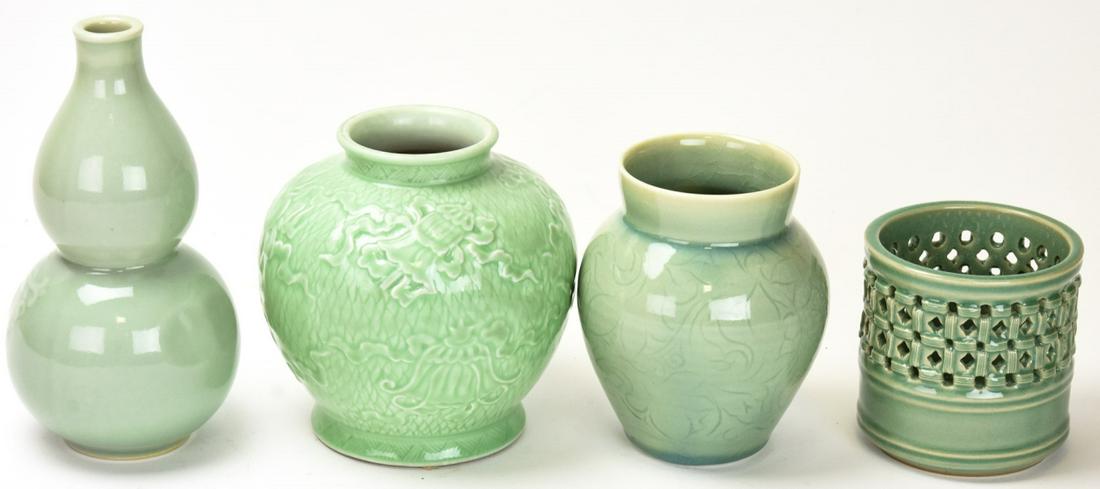 Collection Chinese Celadon Porcelain Vessels (1 of 9)