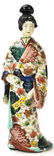Antique Asian Hand Painted Porcelain Geisha Statue