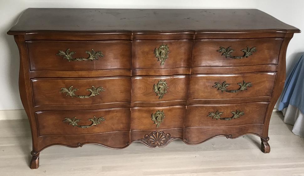 Marble Top Bombe  Mahogany Tone Chest by Bodart (1 of 5)