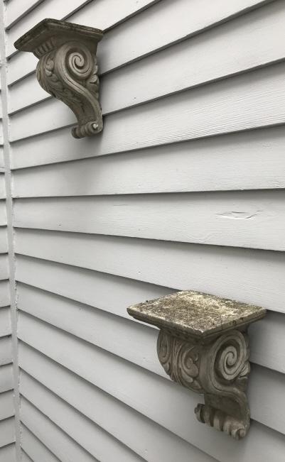 Pair Cast Stone Neoclassical Wall Brackets (1 of 2)