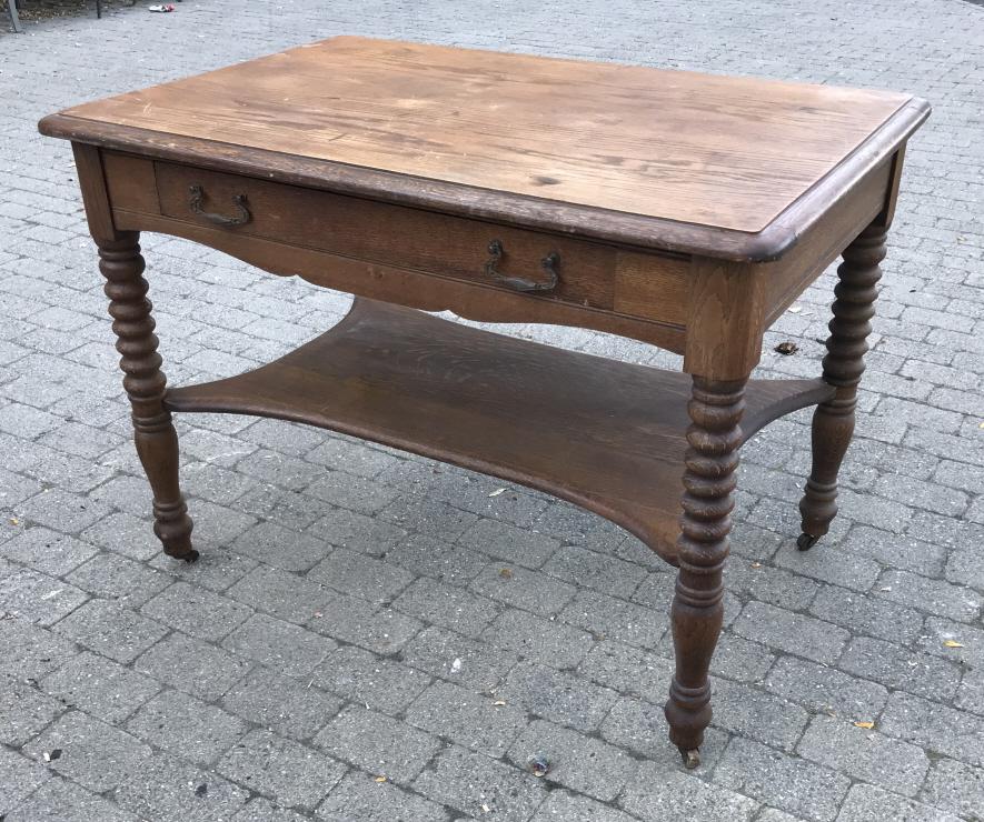 Antique C 1900 American Carved Oak Table (1 of 4)