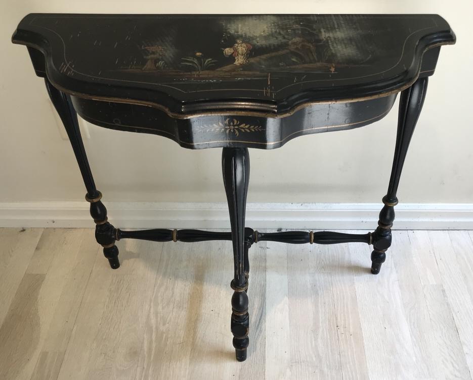 Vintage Painted Chinoiserie Serpentine Console (1 of 3)
