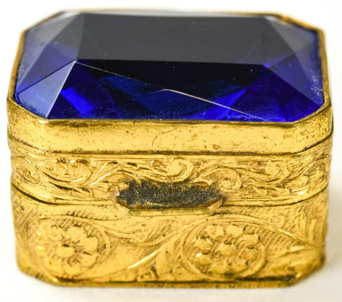 Vintage Italian Jewel & Ormolu Miniature Box (1 of 5)