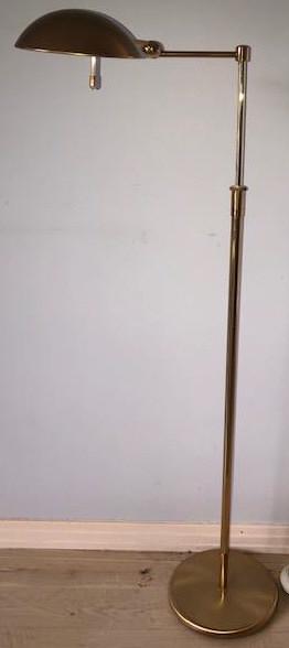 Brushed Brass Adjustable Standing Reading Lamp (1 of 2)