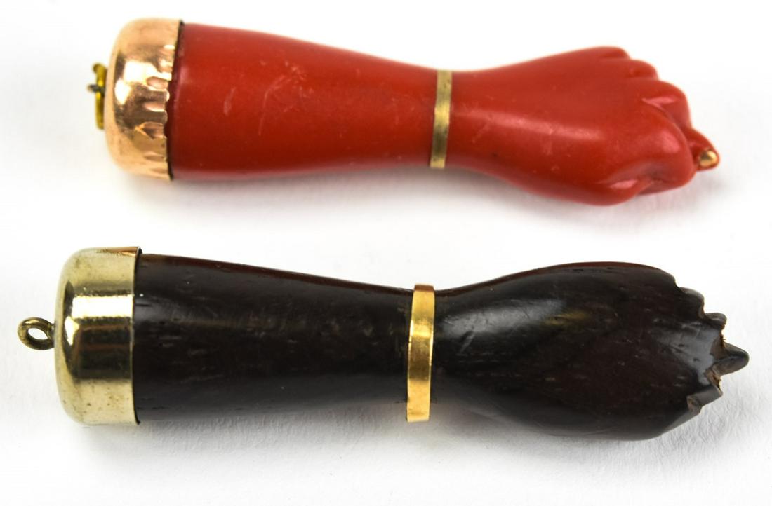 Two Vintage Figa Necklace Pendants / Charms (1 of 9)