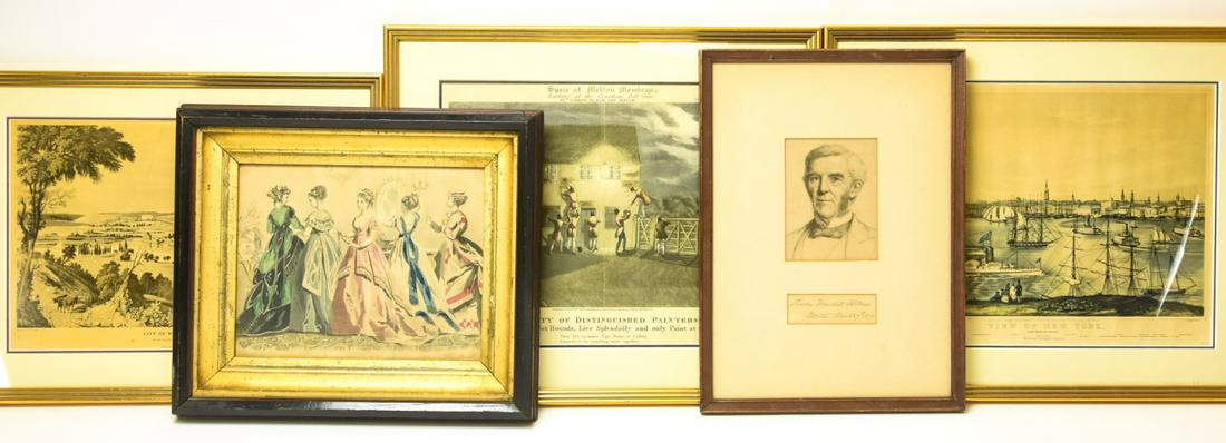 Lot of Framed Antique Prints & Lithographs (1 of 6)