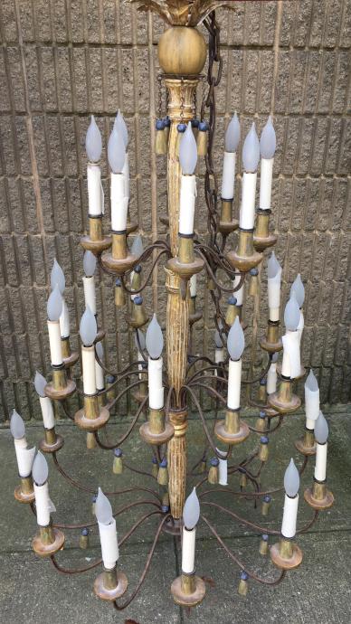 Antique 32 Arm Swedish Chandelier (1 of 6)