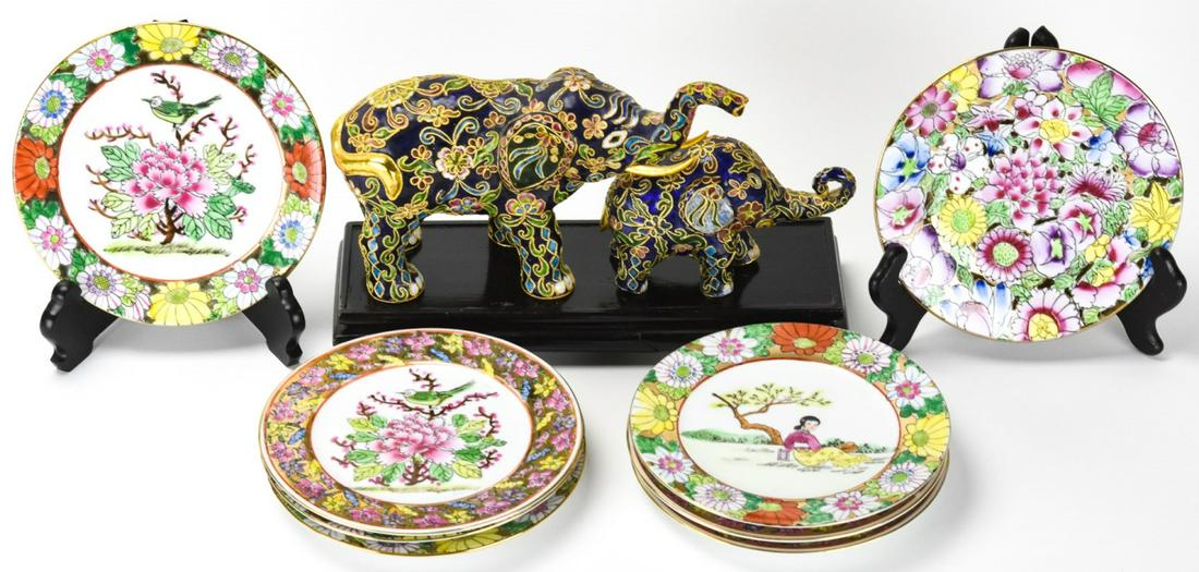 Collection of Asian Table Articles Incl Cloisonne (1 of 8)