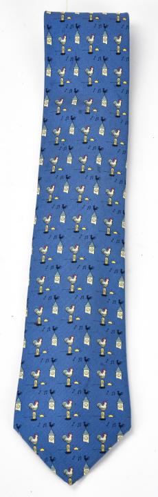 Hermes Rooster Motif Silk Neck Tie (1 of 7)