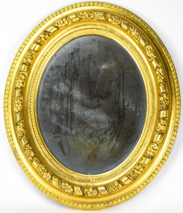 Italian Florentine Style Gilt Oval Mirror (1 of 6)