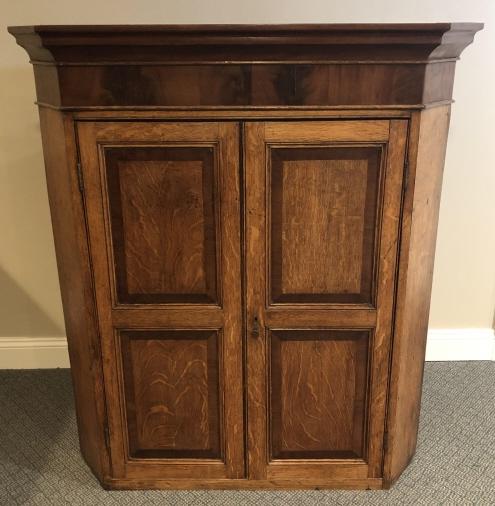 English Country Carved Oak Hanging Cabinet (1 of 7)