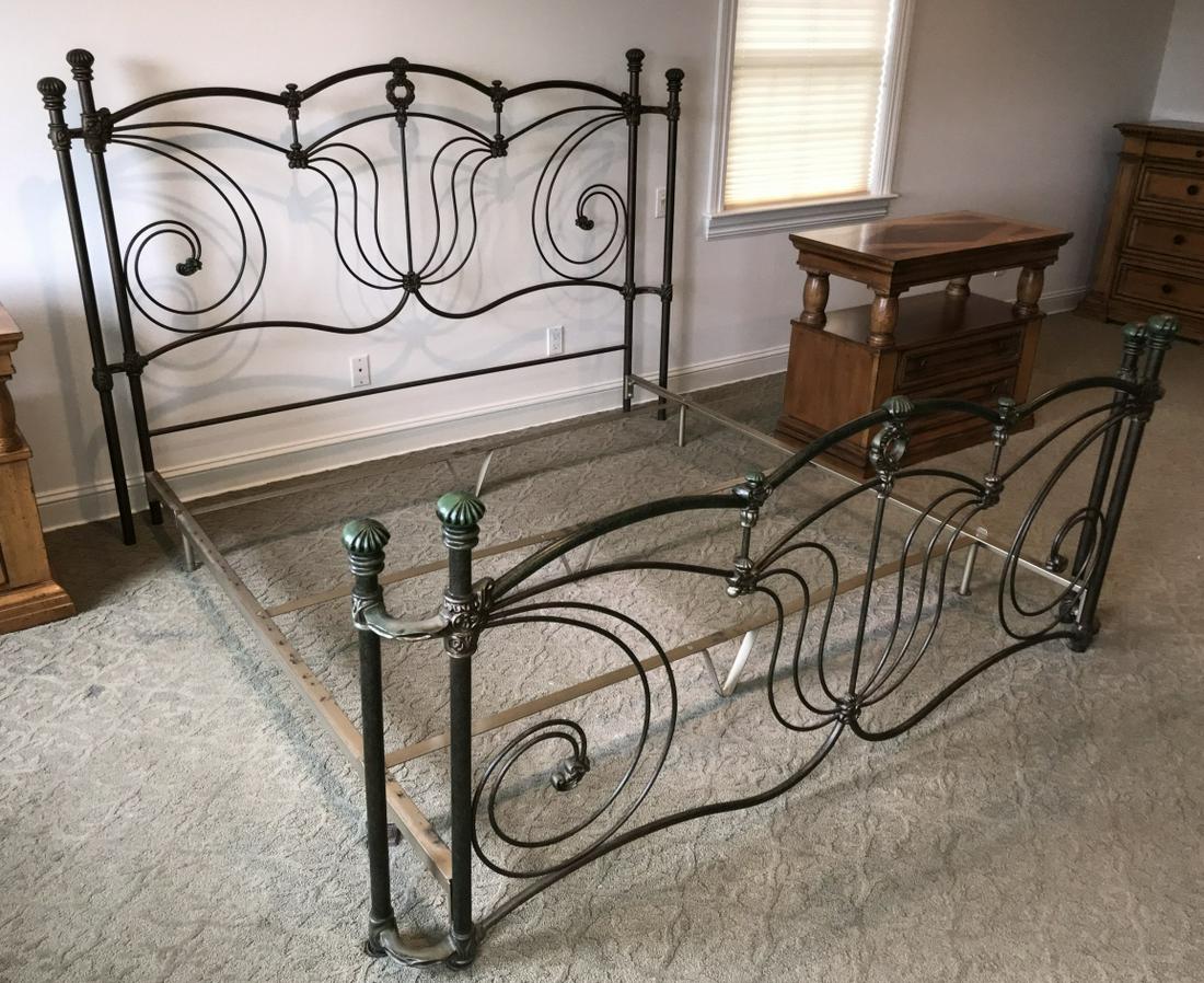 King Size Wrought Iron Bed by Wesley Allen (1 of 4)