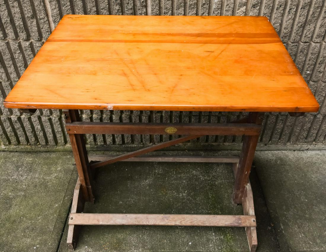 Vintage Adjustable Drafting Table Cast Iron Detail (1 of 8)