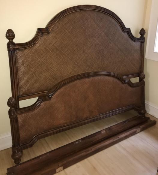 Drexel Heritage Plantation Style King Size Bed: Drexel Heritage Plantation Style King Size Bed Frame. head board, foot board and side rails. Head board measures 68.5 x 81 inches.