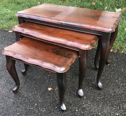 Three French Country Provencal Nesting End Tables (1 of 2)