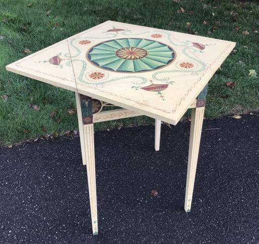 English Sheraton Style Hand Painted End Table (1 of 5)