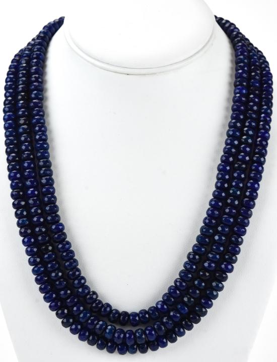 Multi Strand Faceted Blue Sapphire Necklace (1 of 7)