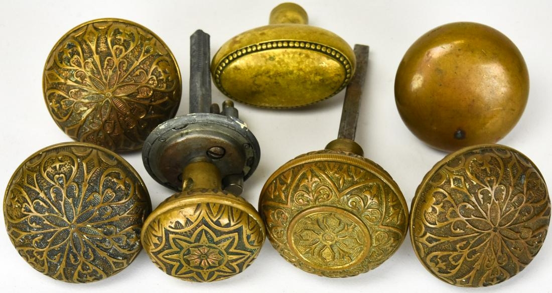 Collection Antique Brass Door Handles (1 of 8)