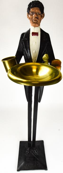 Cast Iron Figural Butler Cigarette Stand (1 of 8)