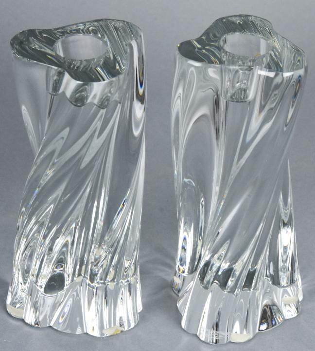 Pair Baccarat French Crystal Candlesticks (1 of 9)