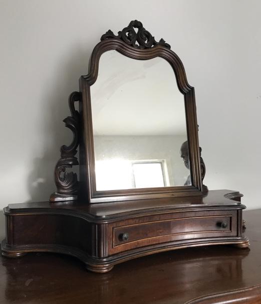 Antique 19th C Vanity Mirror W Drawer (1 of 4)