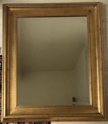 Neoclassical Style Gold Leaf Rectangular Mirror (1 of 3)