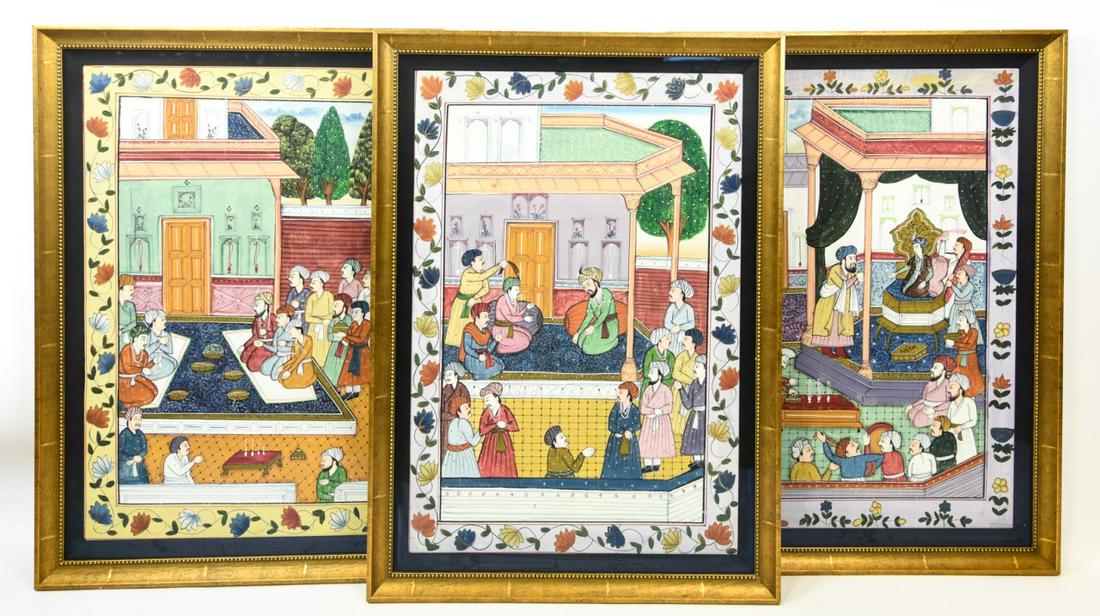 3 Framed Indian Worship Paintings (1 of 10)