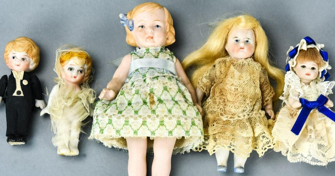 Collection Small Vintage Bisque Jointed Dolls (1 of 6)
