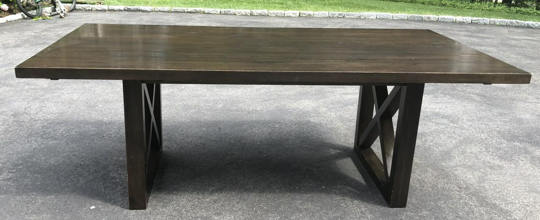 Contemporary Craftsman Style Mahogany Dining Table (1 of 4)