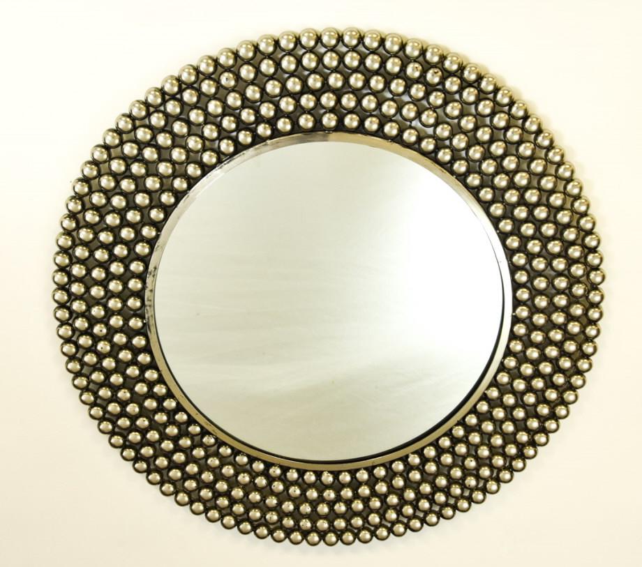 Contemporary Round Chrome Framed Mirror (1 of 6)
