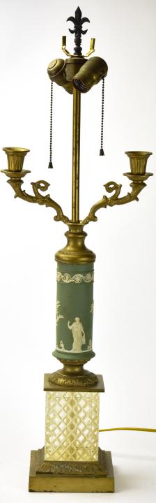 Wedgewood Style Jasperware Double Arm Lamp (1 of 7)