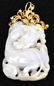 Estate Chinese Lavender Jade w 14k Gold & Diamond