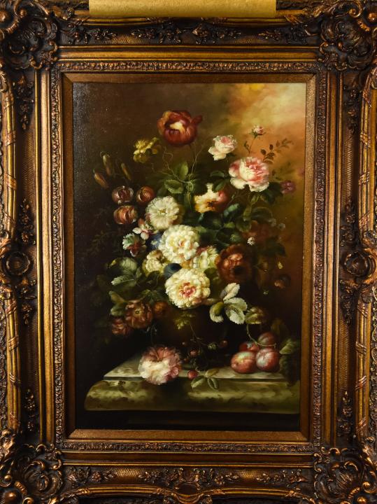 Old Master Style Floral Still Life Oil Painting (1 of 10)