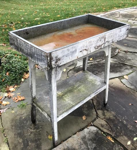 Metal Lined Garden Work Table / Potting Table (1 of 3)