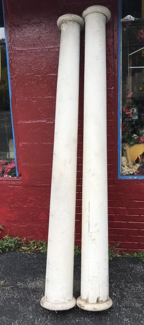 Pair Antique 19th C Architectural Salvage Columns (1 of 3)