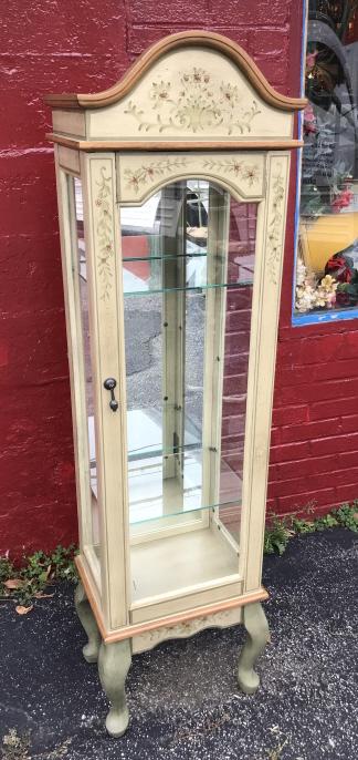 Contemporary Hand Painted Curio Display Cabinet (1 of 3)